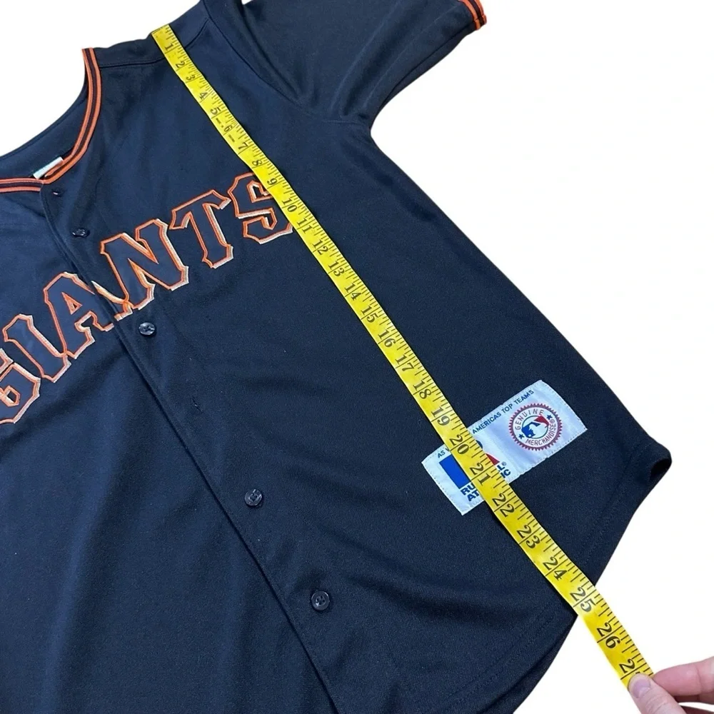 Vintage San Francisco Giants Jersey 14/16 Youth Black MLB Baseball Russell 90s